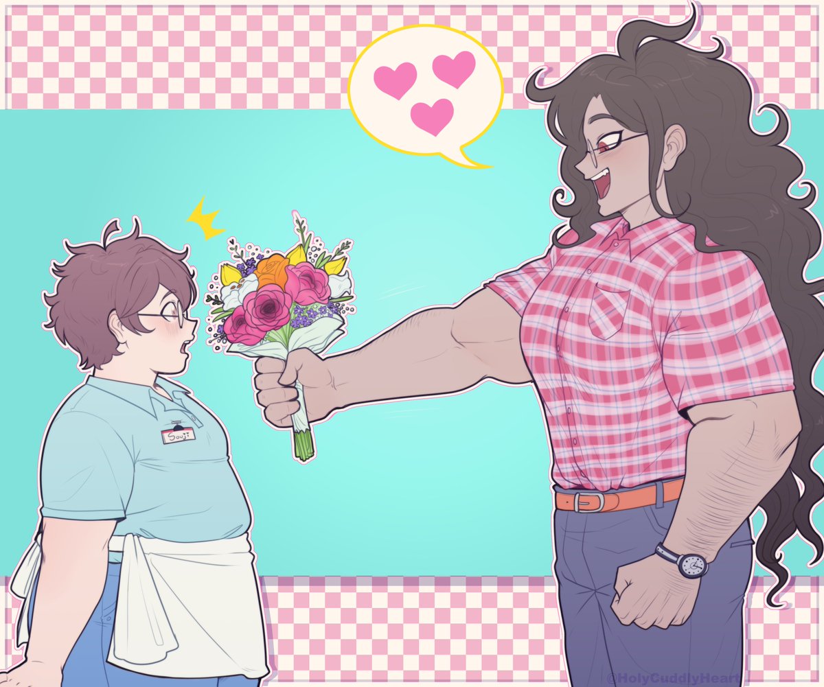 jucangod's tweet photo. —Please just take the mixed bouquet and leave, just leave!!

—Souji... I will never let you let me leave, I promise I'm not lying... 💐🎶

🎨: @AkemiAkizuki 

#yumetwt #selfshiptwt  #ocxcanon #yumeship #selfship #drtwt #danganronpa #Gonta https://t.co/aE8HnWAgyD