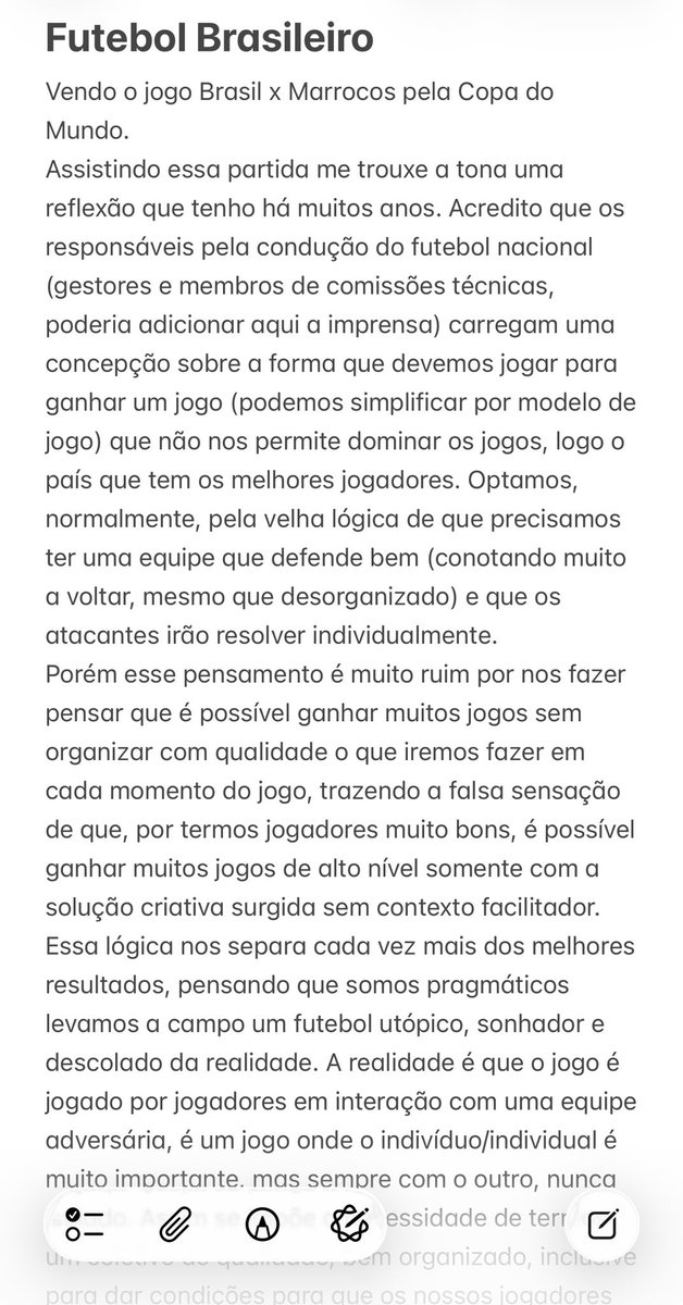 tphenriquee's tweet photo. Hoje o Brasil perdeu e se despediu da Copa do Mundo. Após assistir o jogo de estreia contra Marrocos tive alguns pensamentos que acho relevantes para o nosso futebol. https://t.co/tOVCmcudTx