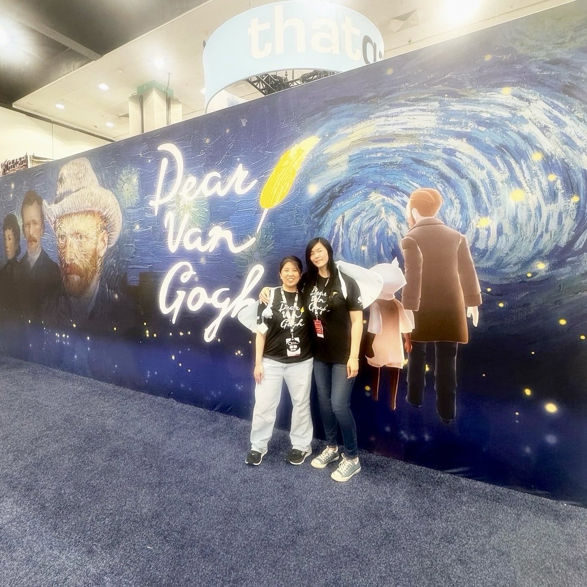 jenniekong's tweet photo. Love to all Sky Kids x @AnimeExpo fans who joined us for our ‘Dear Van Gogh’ AR experience. It was so fun to meet you! 🥰🎨 #thatskygame https://t.co/bFiMFn4env