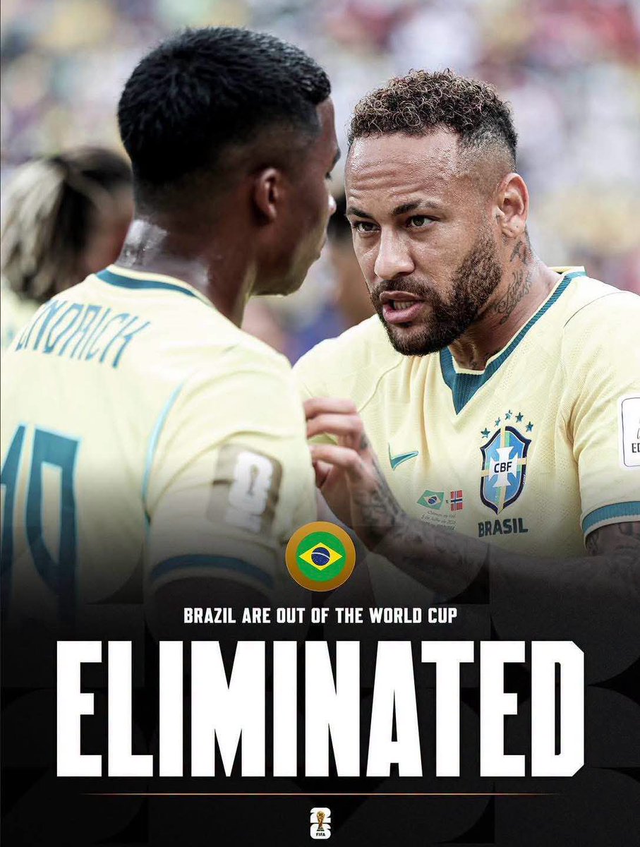 KuriaKuriah's tweet photo. Is this the same Brazil we grew up watching? Brazil had goats Ronaldo, Rivaldo, Ronaldinho, kaka. They are gonna wait for a long time to recover!
#worldcup2026
#Brazil 
#Norway 
#HollandvsGabriel https://t.co/nNQ14tTmP8