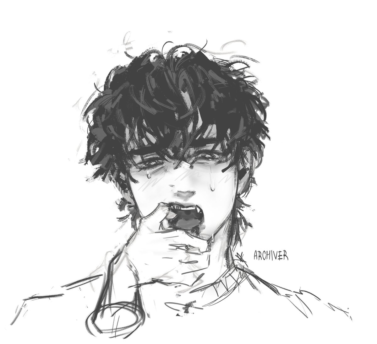 archiverfqk's tweet photo. Vampire au!! Till is an architect who is renovating a historic building where a vampire hid. And this is the story of how Till broke his tooth. 

#ivantill #alnst https://t.co/8YimVfIUMH
