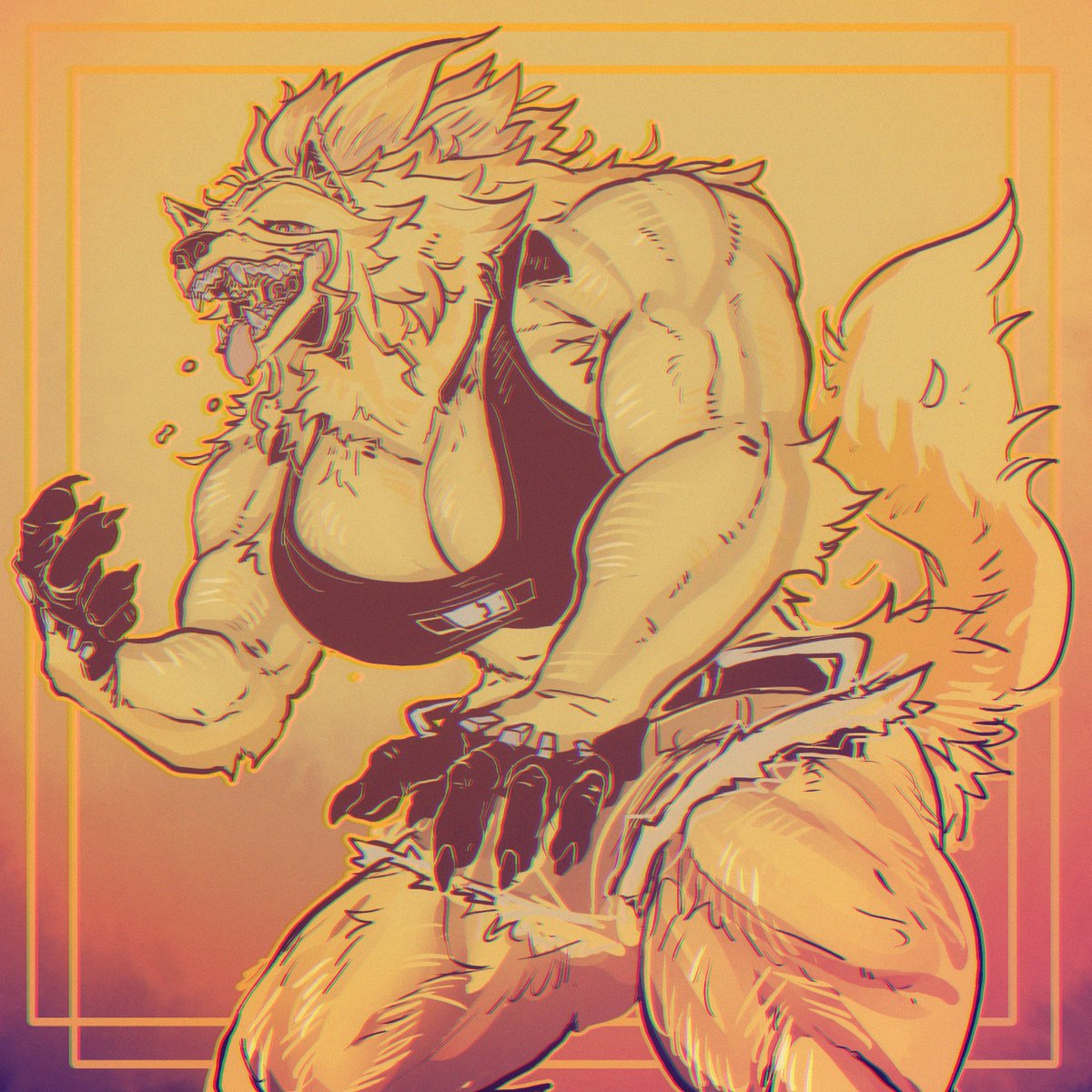 SaltyJub's tweet photo. Love it when, in the middle of work, my awesome clients Sigrid &amp; Bird drop in and force me to draw Sigrid as a big werewolf lady

#SigandBirdart https://t.co/g2K8Djb7SZ