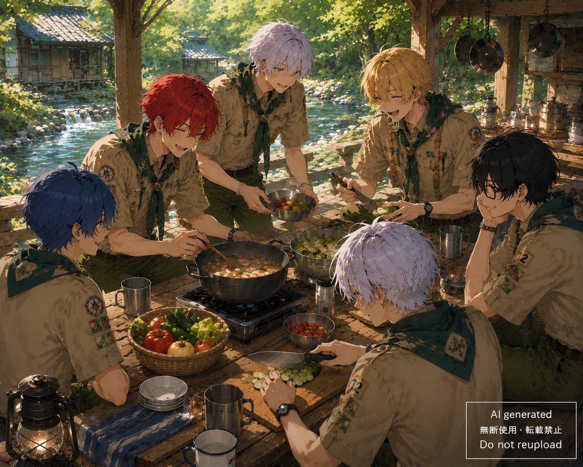 AI_dool_mousou's tweet photo. 和やかにお昼ごはんの準備☺
#AI_dool
#AI生成
#妄想です https://t.co/xYXVmDMbRw