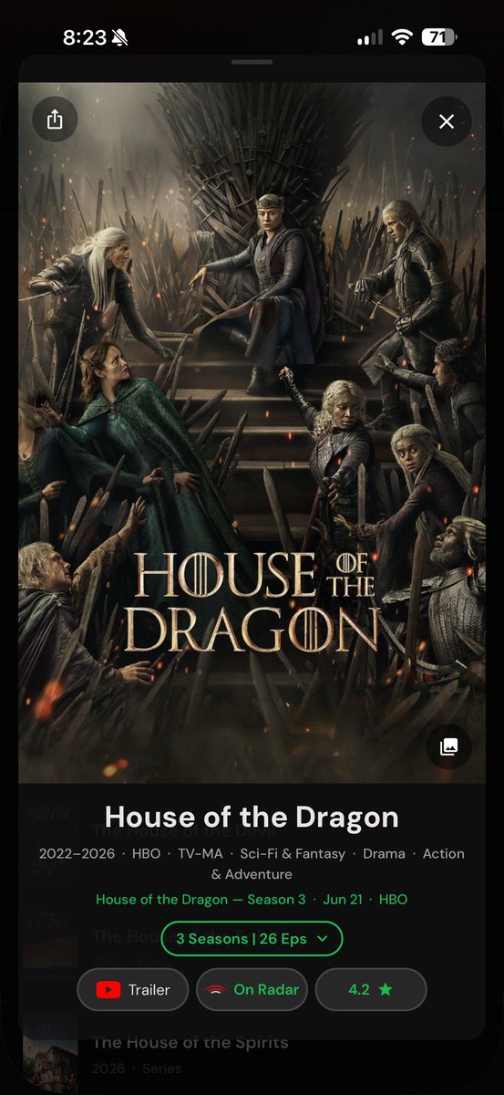 MovieMedia's tweet photo. Make sure to rate #HouseOfTheDragon on #ReleaseRadar after tonight’s episode 🔥 https://t.co/n8P9gWSgCS