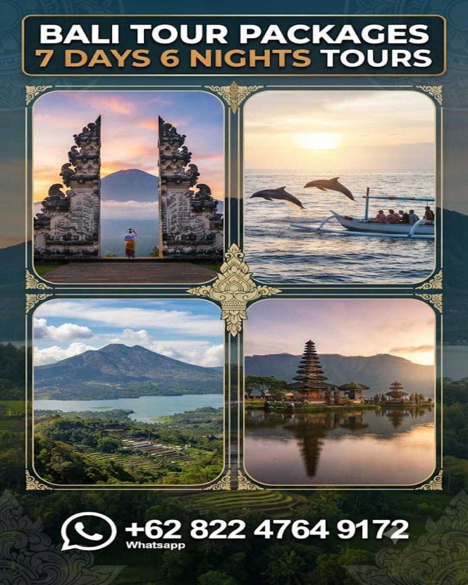 budiarta09's tweet photo. Explore Bali with our 7D6N private tour! Includes airport transfers, private transport, sightseeing (Uluwatu, Nusa Penida, Ubud, Kintamani, Lempuyang, Lovina), water sports, and meals. 🌴

​Prices from $370/person! 🚗

​Book your trip: https://t.co/oe0efJEjpF

​#Bali #TravelBali https://t.co/p3ZYxBc1Rn