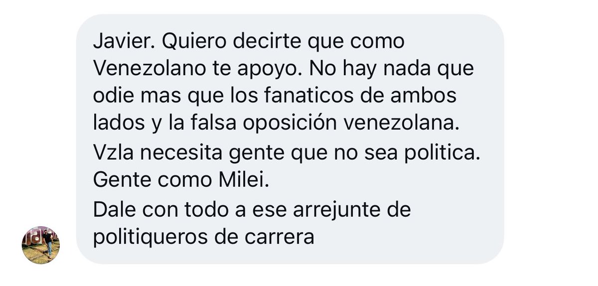 javiernegre10's tweet photo. Mensajes de venezolanos que me llegan. En los últimos días me contactaron dos personas relevantes informando que se presentarán a las elecciones. Me pidieron ayuda. Les dije que no es el momento. Ahora hay que centrarse en rescatar vidas y lleva ayuda humanitaria. https://t.co/docywbn7Jv