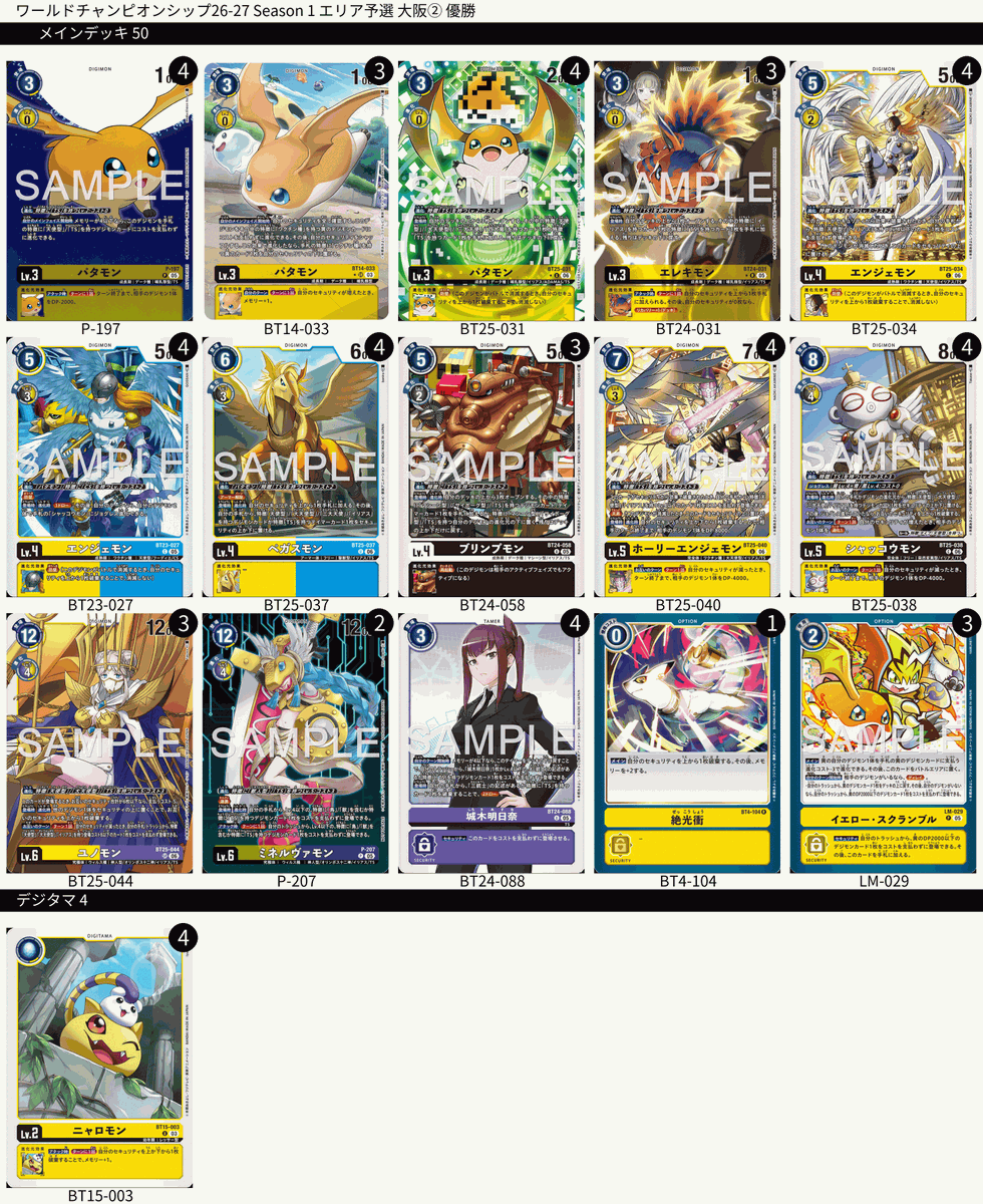 デジモンカードゲーム ワールドチャンピオンシップ26-27 Season 1