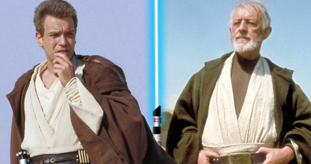 bestofstarwar's tweet photo. Before filming The Phantom Menace, Ewan McGregor studied Sir Alec Guinness’s performance as Obi-Wan in A New Hope frame by frame.

He worked with a vocal coach to match Guinness’s accent, cadence and mannerisms, ensuring his younger Jedi felt like the same character audiences had met 22 years earlier. The continuity is one of the prequels’ most underrated achievements.
