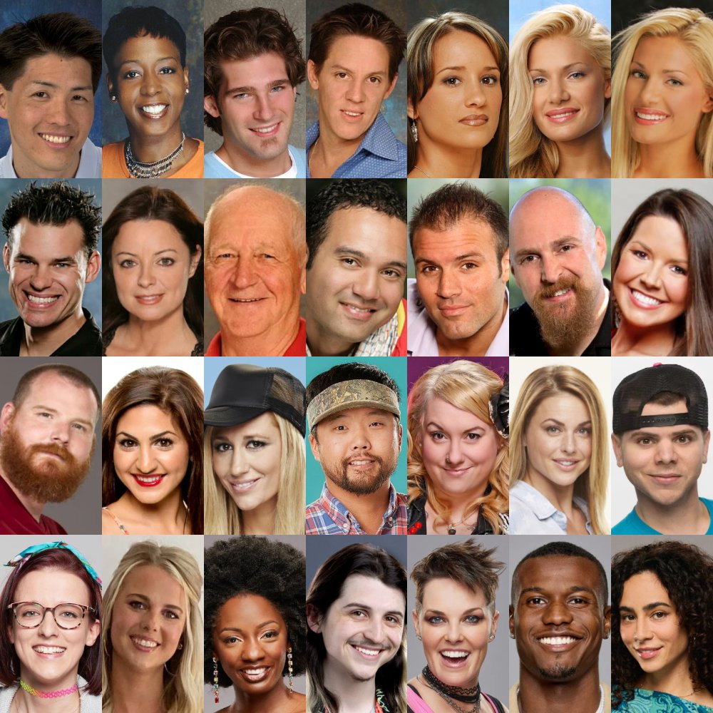 Realitytv__fann's tweet photo. Final Jurors - BB1 To BB27 + OTT (Players That Placed 3rd Place) #BB28 https://t.co/G5PBt5icCx