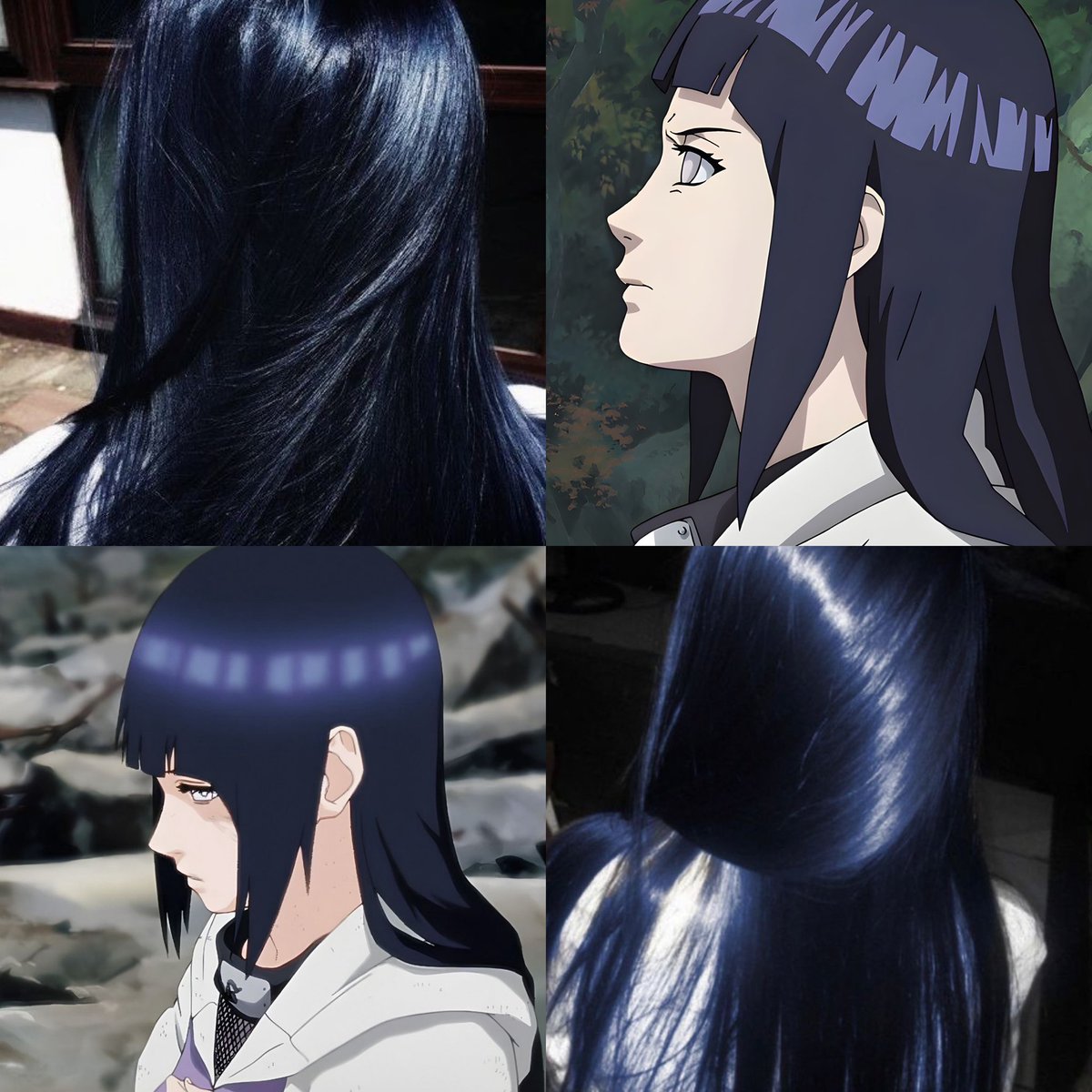 Hyugaryen's tweet photo. Nothing can convince me that Hinata doesn’t have midnight blue hair https://t.co/nvAoC7F7OR