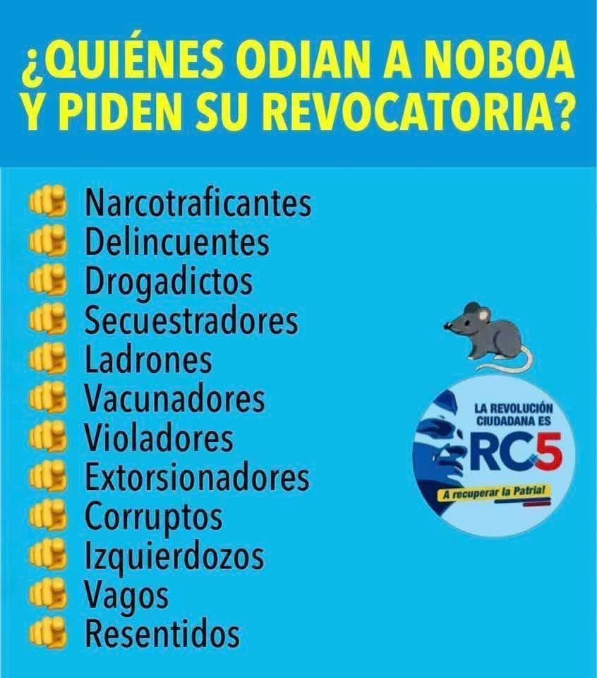 Terminator_2051's tweet photo. @Celiades1 @Drwandradee @DanielNoboaOk @RevocaEC @cnegobec @RC5Oficial https://t.co/Y6TiBLvXK4