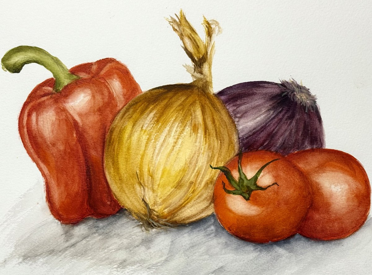 SeanFanYuenHo's tweet photo. 蔬菜的色彩。
Colors of vegetables.

Watercolour on paper. (25cm X 32cm)

https://t.co/PvgBlN0WfB https://t.co/d0pCpnpW9o