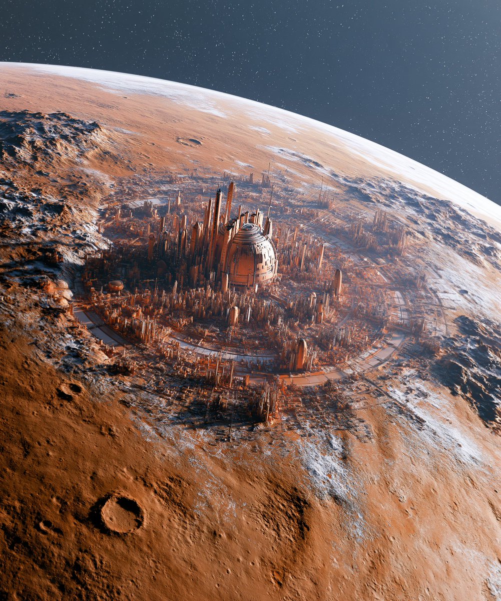 CuriosityonX's tweet photo. Humanity's first martian city just got founded and you get to name it.

What's it called? https://t.co/VfKhnNOR0s
