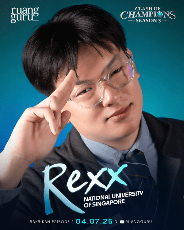 insidefolkative's tweet photo. Profil Jasper Rexx Putra Cakra, mahasiswa dengan GPA/IPK sempurna 5.00/5.00 di NUS, yang kini jadi peserta Clash of Champions Season 3: 

- 🥈 Silver Medal International Olympiad on Astronomy and Astrophysics (IOAA) 2025 di India.

- 🥇 Gold Medal (Absolute Winner) Olimpiade Sains Nasional bidang Astronomi.

- 🥇 Gold Medal Olimpiade Sains Nasional bidang Matematika.

- 🥈 Silver Medal Olimpiade Sains Nasional bidang Matematika.

- 🥈 Silver Medal KSR SMP 2021 bidang Matematika.

- Berhasil diterima di National University of Singapore (NUS), salah satu universitas terbaik di Asia.

- Kuliah di NUS dengan Beasiswa Garuda.

- Meraih GPA/IPK sempurna 5.00/5.00 di NUS.

- Memilih jurusan Quantitative Finance karena ingin mendalami matematika dalam bidang yang aplikatif.

- Kembali berkompetisi di Clash of Champions Season 3 setelah sebelumnya menjadi peserta Academy of Champions (AOC).
