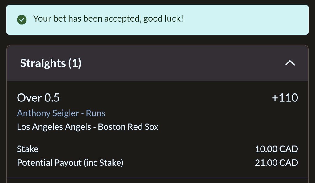 LtReeseDangle's tweet photo. Anthony Siegler 1+ runs scored (+110 SIA)
Red Sox switch hitter has scored 1+ runs in 7/L10, 1+ hits 9/L10
#LeadingOff #GamblingX https://t.co/RNxd9mIUF0