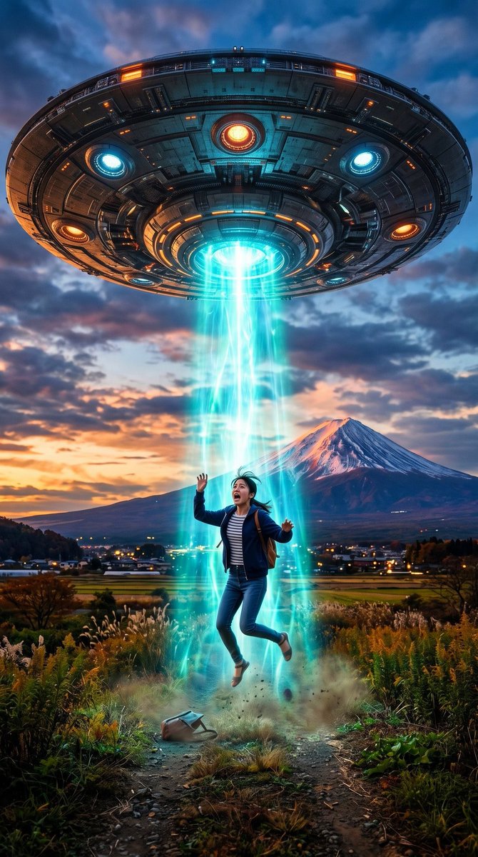HeraldoJacques1's tweet photo. Alien Art - Abduction 

(Arte Alienígena - Abdução)

Art: Heraldo Jacques 

#Abduction #Abduçao #Alien #Aliens #Ufo #Ufos #FlyingSaucer #DiscoVoador #Woman #MountFuji #Fuji #MonteFuji #Japan #Japao #AlienArt #ArteAlien #AI #IA #IAArt https://t.co/Sk1hWewuXr