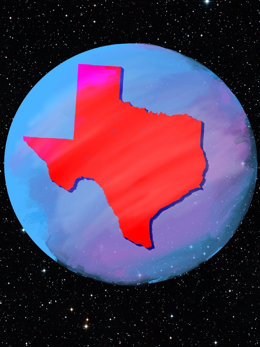 KyleAndradeArt's tweet photo. Planet Texas

What if the entire landmass of Texas was sent to another planet? 
Would anyone notice? 
How would it affect every day life? 

The possibilities are endless.

#texas #alternateuniverse https://t.co/DcaaMIhE8D
