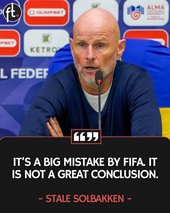 icardo8's tweet photo. 🇳🇴 El entrenador de Noruega Stale Solbakken con una fuerte respuesta a la suspensión de la tarjeta roja de Folarin Balogun:

🗣️ Solbakken: "Es un gran error de la FIFA. No es una gran conclusión. Recibió una tarjeta roja y el VAR concluyó que era una tarjeta roja. Eso significa que estás suspendido por un partido.

Creo que lo que realmente es malo de esa situación es que, si Estados Unidos vence a Bélgica, siempre tendrán esa cosa extra al respecto.

Los belgas estarán furiosos. ¿Qué pasa con la próxima tarjeta roja? ¿Qué sucede allí? ¿Algún comité la quitará? Es una decisión mala, mala, mala, mala que dañará a la Copa del Mundo y a Estados Unidos."
