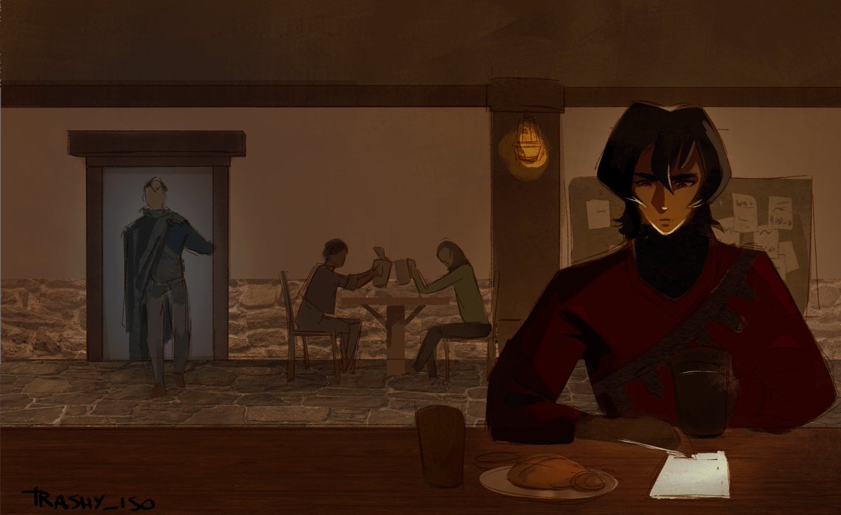 trashy_iso's tweet photo. Keith has been looking for the dragon for weeks now, he's confused. All the clues led him to this place, yet the trail went cold. He decides to take a break after weeks of futile work, and is staring at his pad with the annoying "Slay the dragon: In progress" message- https://t.co/AcQSe5HFuO