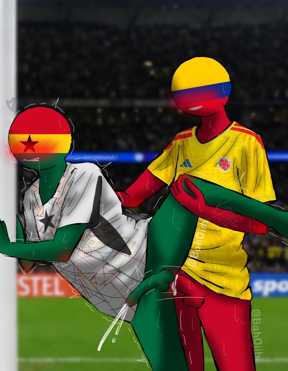 BahOiih's tweet photo. ๐จ๐ด Colombia X Gana ๐ฌ๐ญ
Mal tive forรงas de postar depois da derrota do Brasil
MAS AQUI ESTAMOS!!!
#countryhumans #countryhumanscolombia #countryhumansghana #ghana #colombia #countryhumansworldcup #WorldCup2026 #FIFAWorldCup #nsfw #worldcup #yaoi https://t.co/rCQq4rBWjc