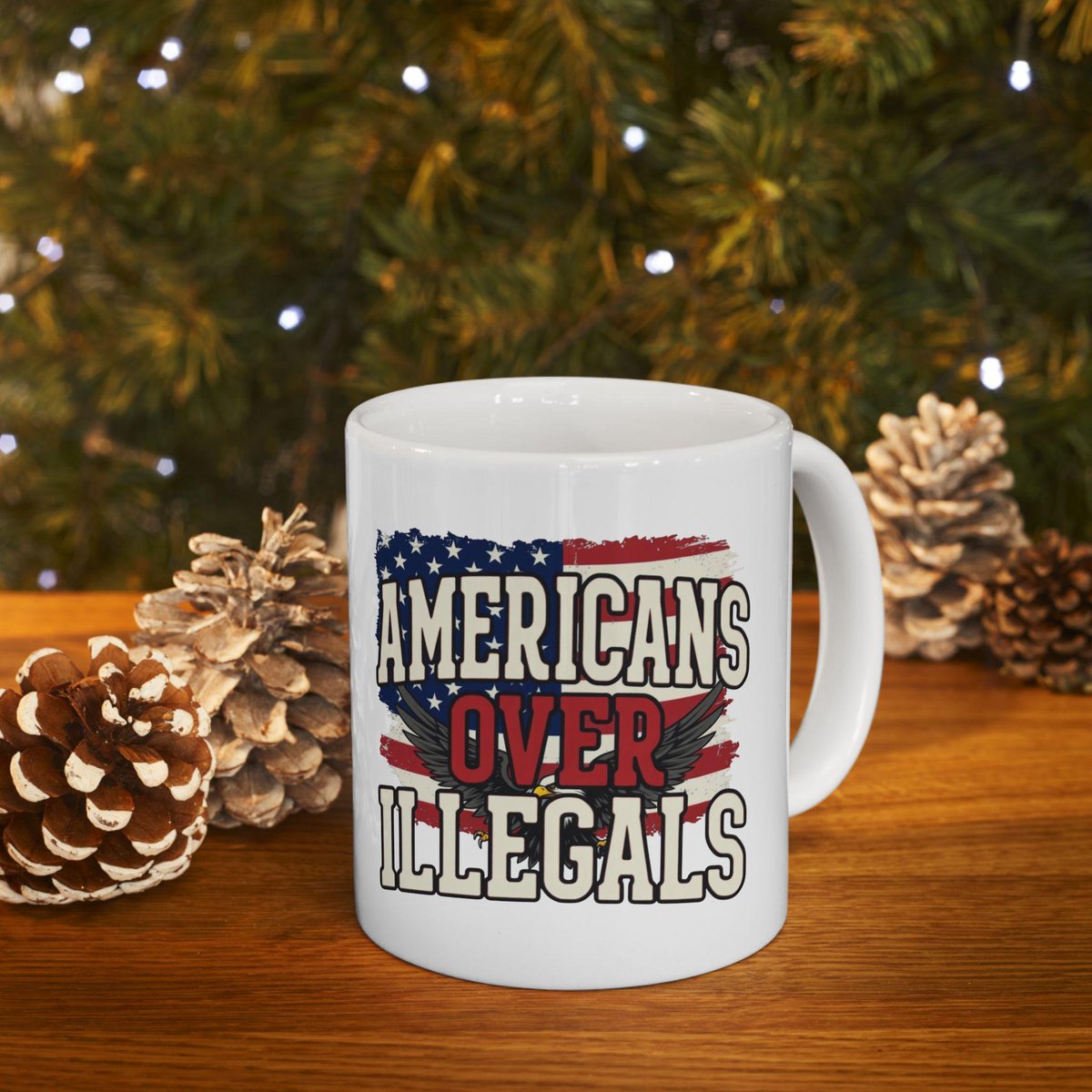 max_associates's tweet photo. Americans Over Illegals Ceramic Mug | Bald Eagle American Pride by MaxAssociates $22.00-$23.00
20% off orders over $20 and free shipping in the USA!
#USA #MAGA #Trump #America
 https://t.co/10UHqs9X2F via @Etsy https://t.co/k7mjLk0k3P