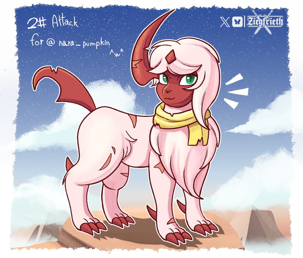 ziegfrieth's tweet photo. 2nd art-fight attack for @nara_pumpkin and her sweet absol Boi!!
Hope you like it✨❤️

I'll continue with more art-fights next days (if possible) https://t.co/KKbMkeU0Hg