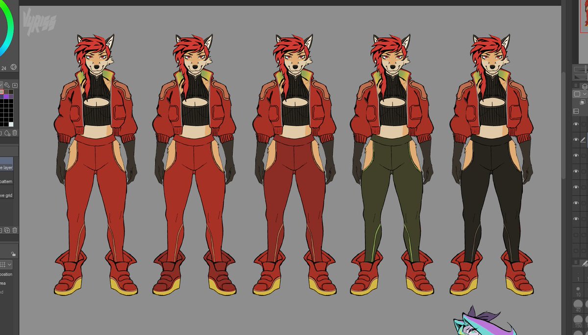 vyrissART's tweet photo. character design but you can't decide on the palette https://t.co/rxrh6E16IG