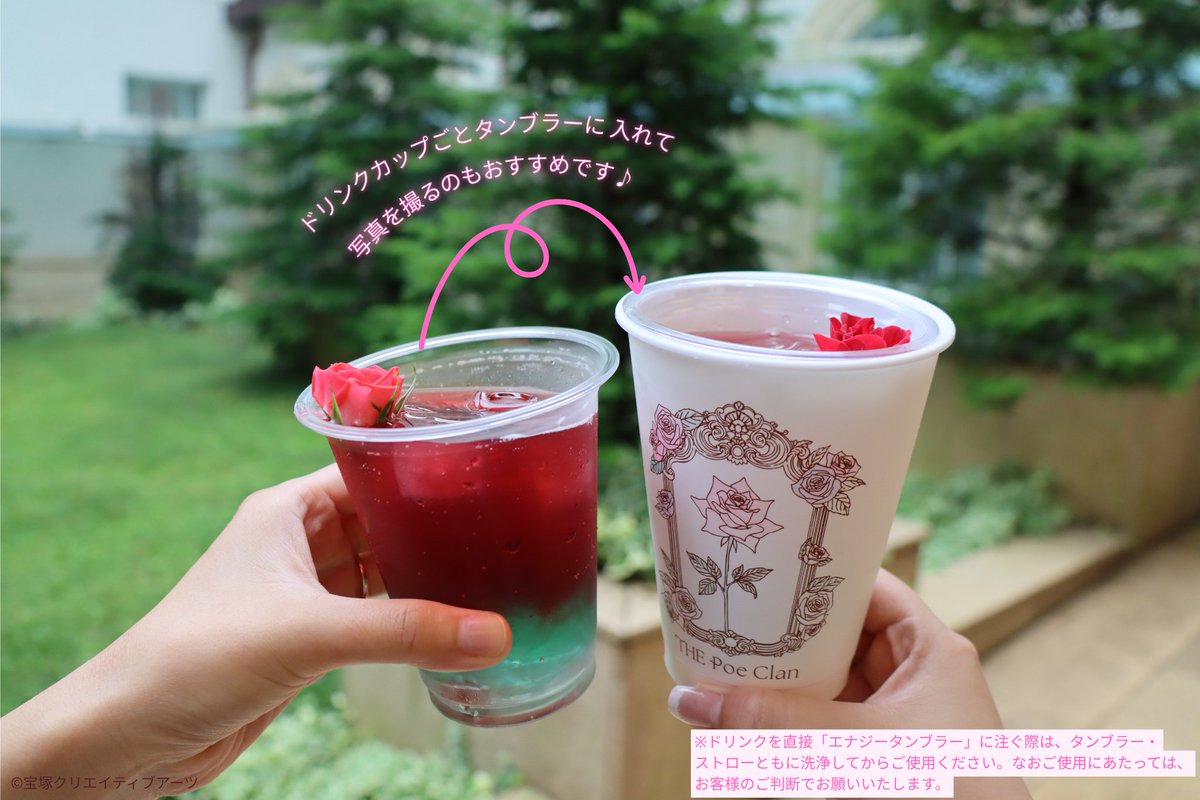 tcaonlineshop's tweet photo. 🪧＼ 𝗦𝘁𝗼𝗿𝗲 𝗜𝗻𝗳𝗼𝗿𝗺𝗮𝘁𝗶𝗼𝗻 ／☀
🌹宝塚ホテル コラボ企画🌹

キャトルレーヴ宝塚店・梅田店で、雪組公演『ポーの一族』公演グッズの「エナジータンブラー」を含む税込7,000円以上ご購入の方に、宝塚ホテルラウンジ「ルネサンス」にて引き換えられる［テイクアウトドリンクチケット］をプレゼントいたします🥤💚

詳細はこちら▽
https://t.co/XhvHqnpwKF