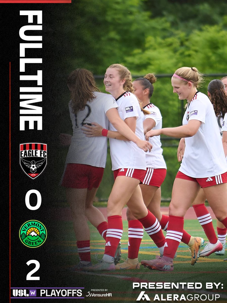 EagleFCWomen's tweet photo. FULL TIME
Not the result we were looking for as our season comes to an end with a 2-0 defeat in the @uslwleague Eastern Conference Final.
Thank you to our players, staff, families, and supporters who were with us every step of the way. https://t.co/5TJKhGwRMp