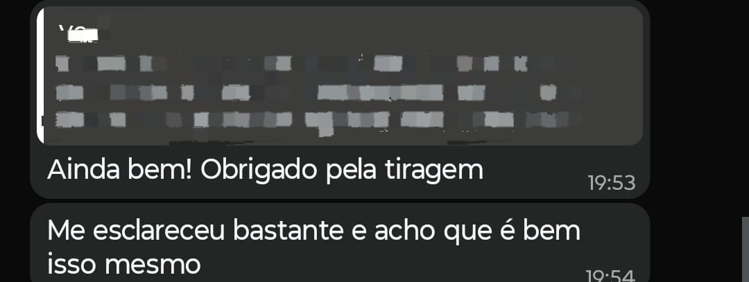 yes_vic_'s tweet photo. Feedback!!

Mesa aberta com atendimentos imediatos!!

Tabela de preços da promoção, métodos em promoção e mais feedbacks no catálogo!!

Interessados podem me chamar no WhatsApp https://t.co/lsbsCADZNA

#tarot #tiragens #taróloga #cartomante #espiritualidade https://t.co/mRm6mDNwmH