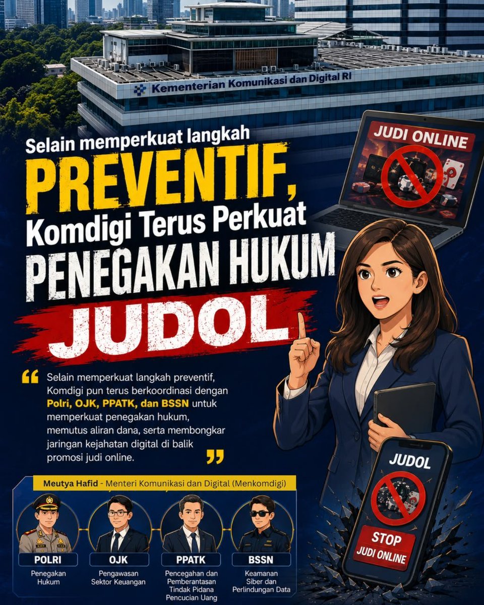 farohyay's tweet photo. Ruang digital yang sehat dapat terwujud ketika masyarakat bersama-sama menolak praktik yang merugikan. #BersamaBerantasJudol https://t.co/GxXDbq2dgQ