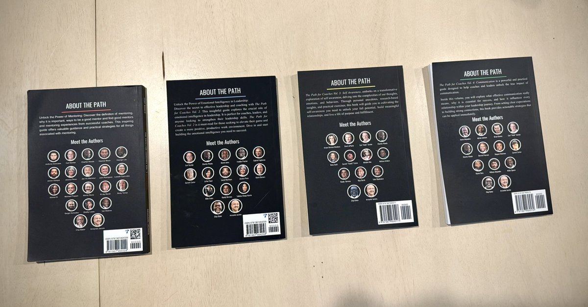ChipBaker19's tweet photo. The Path for Coaches Book Series 📚
Mentoring ✔️
Emotional Intelligence ✔️
Self-Awareness ✔️
Communication ✔️
Great for coaches, educators, leaders, and entire staffs looking to level up together.
#ThePathForCoaches #LeadershipDevelopment #gogetit https://t.co/An3bpsVIez