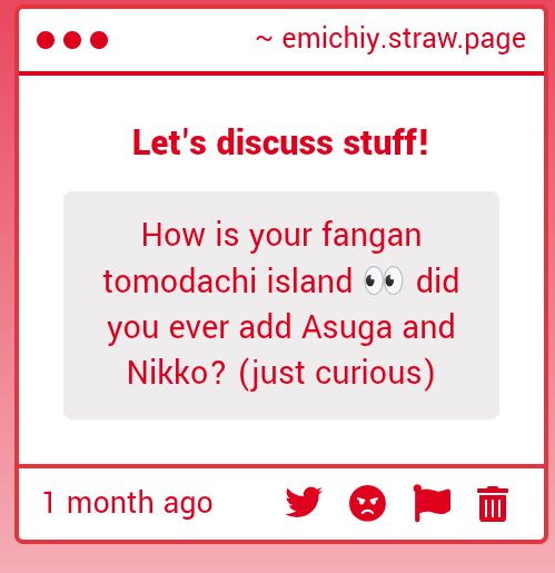 EmichiY115's tweet photo. Yeah, so, I didn't open the island for months now due to personal reasons, and considering recent events on some fangans, I need to modify the miis I wanna add and just.

I might just leave it like it this I'm just not in the mood for that file, I'm sorry. https://t.co/2fR8kHjlCK