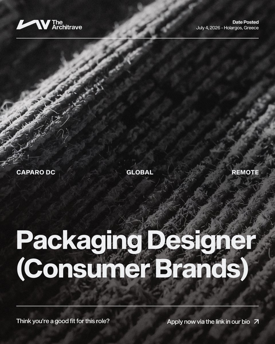 the_architrave's tweet photo. Caparo DC is currently looking for Packaging Designer to join their team.

🏢 Distinctive CPG branding
🎨 Multidisciplinary team
📈 Remote-first flexibility

Location: Remote-first (with 1 day a week on-site for connection)

📩 Apply now via the link in our bio! https://t.co/8ZWEliNyRn