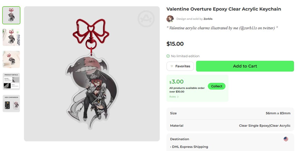 【新品未開封品】Valentine's Keychain Minorin