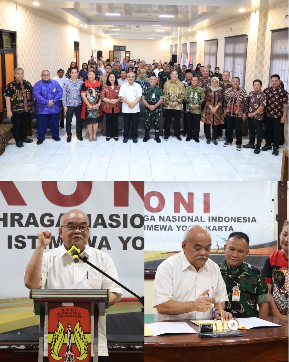 RspauH's tweet photo. Komitmen RSPAU dr. S. Hardjolukito dalam mendukung kemajuan olahraga nasional kembali diwujudkan melalui kerja sama strategis dengan Komite Olahraga Nasional Indonesia (KONI) Daerah Istimewa Yogyakarta. https://t.co/tXdWfKfjgO