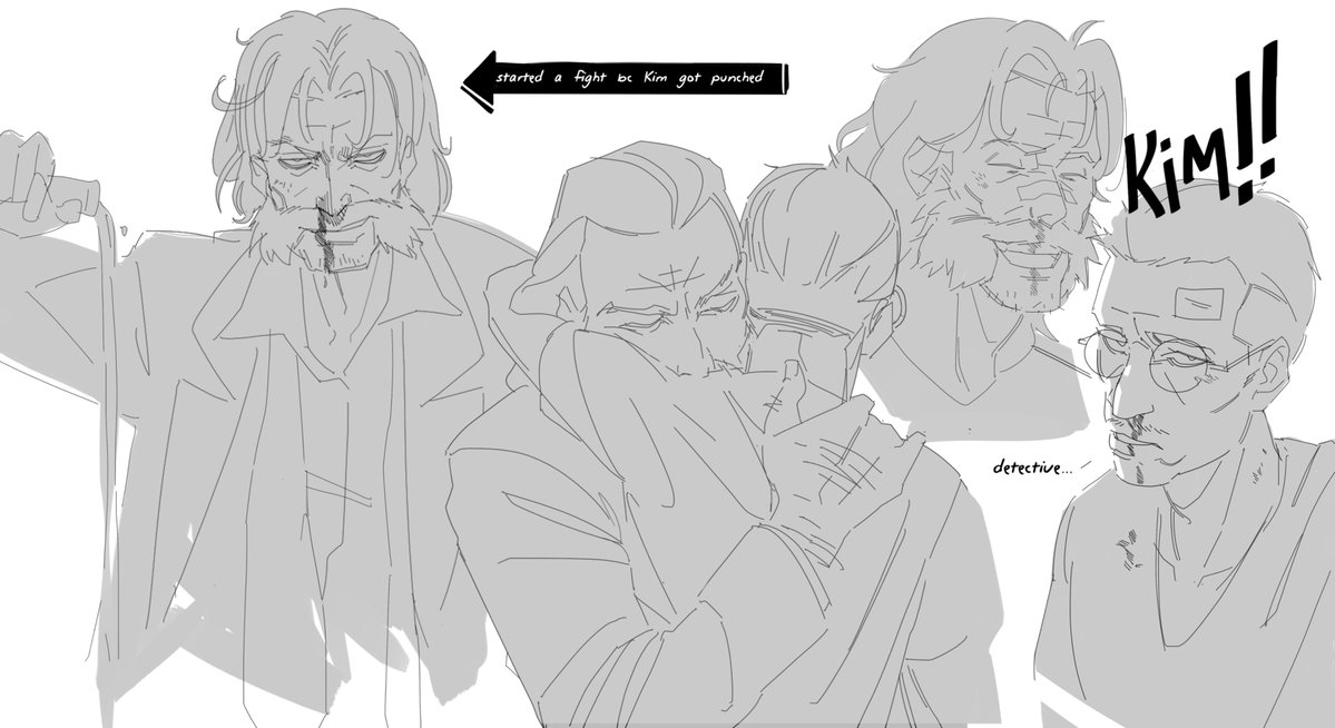 twentyonepairs's tweet photo. some protective boyfriends #discoelysium #harrydubois #kimkitsuragi https://t.co/3XFHHnE6fJ