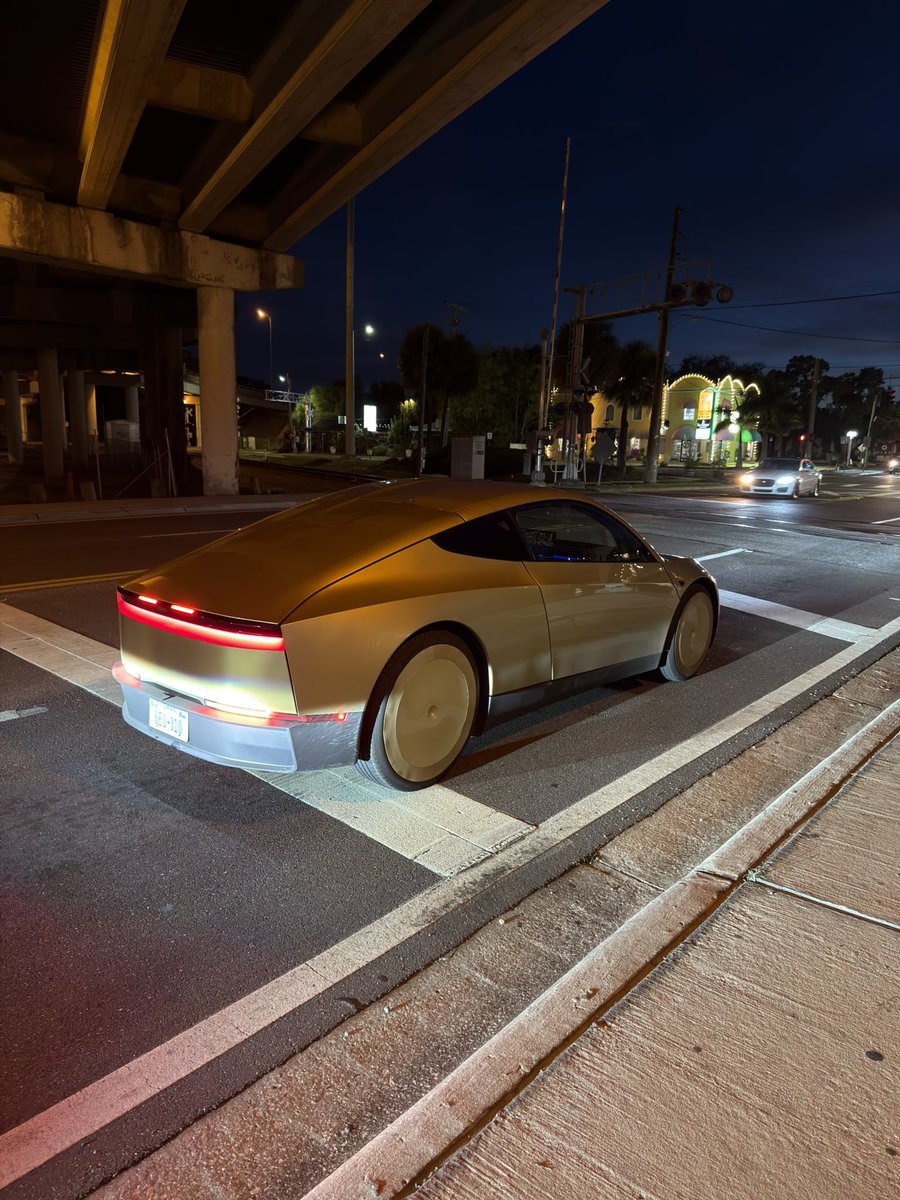 vad3rt3sla's tweet photo. First Cybercab Spotted in Tampa! 

I jumped out of my car to get photos! https://t.co/VcgnGwWxto