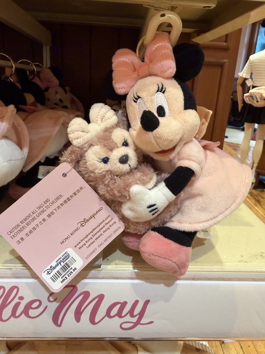 キーチェーンのミニメイサイズ感。 ミキダフと向きが逆。 #hkdl