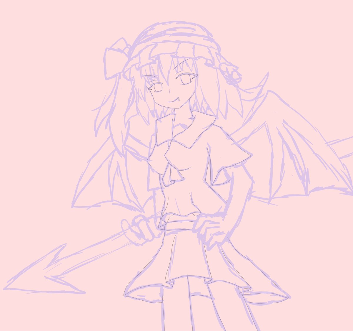 maziosu's tweet photo. レミリアwip https://t.co/XECAkXfhcz