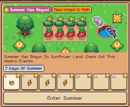 ACEtrea_SFL's tweet photo. 📅 Day 110 of daily Log-in at @0xSunflowerLand 🌻
☀️ Summer season starts with Double Deliveries
🚚 A great day to deliver some of the expensive orders
🧂 Double Salt Awakening Points makes them even more rewarding
#SunflowerLandFarm #web3 #SunflowerLandWeekly #Day110 https://t.co/Ifi44OQavQ