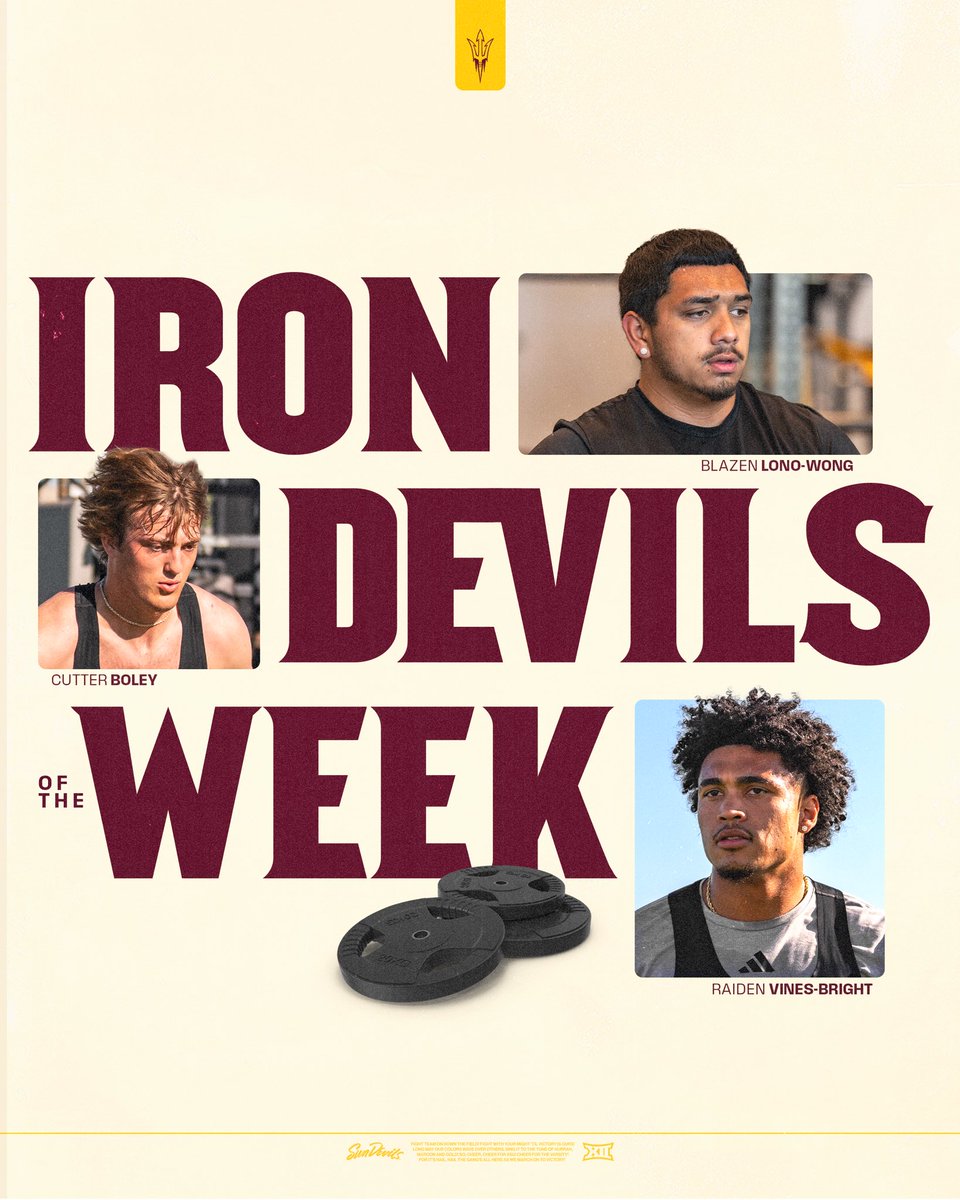ASUFootball's tweet photo. Earned, not given ‼️

Iron Devils of the Week | Week 5 Summer Training https://t.co/C1QfoELBVl