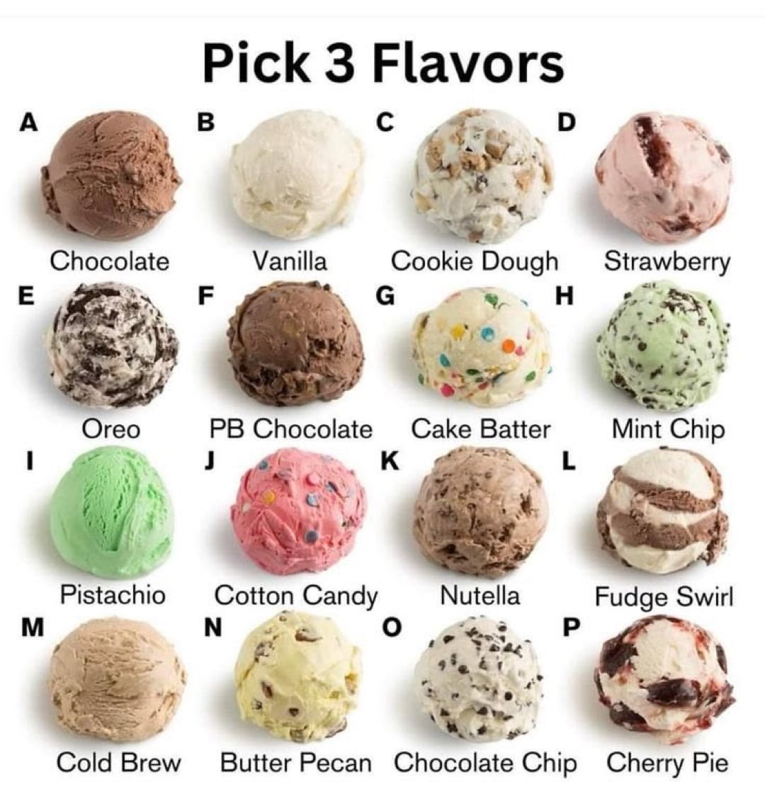 TheRealDudja's tweet photo. Pick three flavors of Ice Cream here: https://t.co/Vjsgu6E2Qw