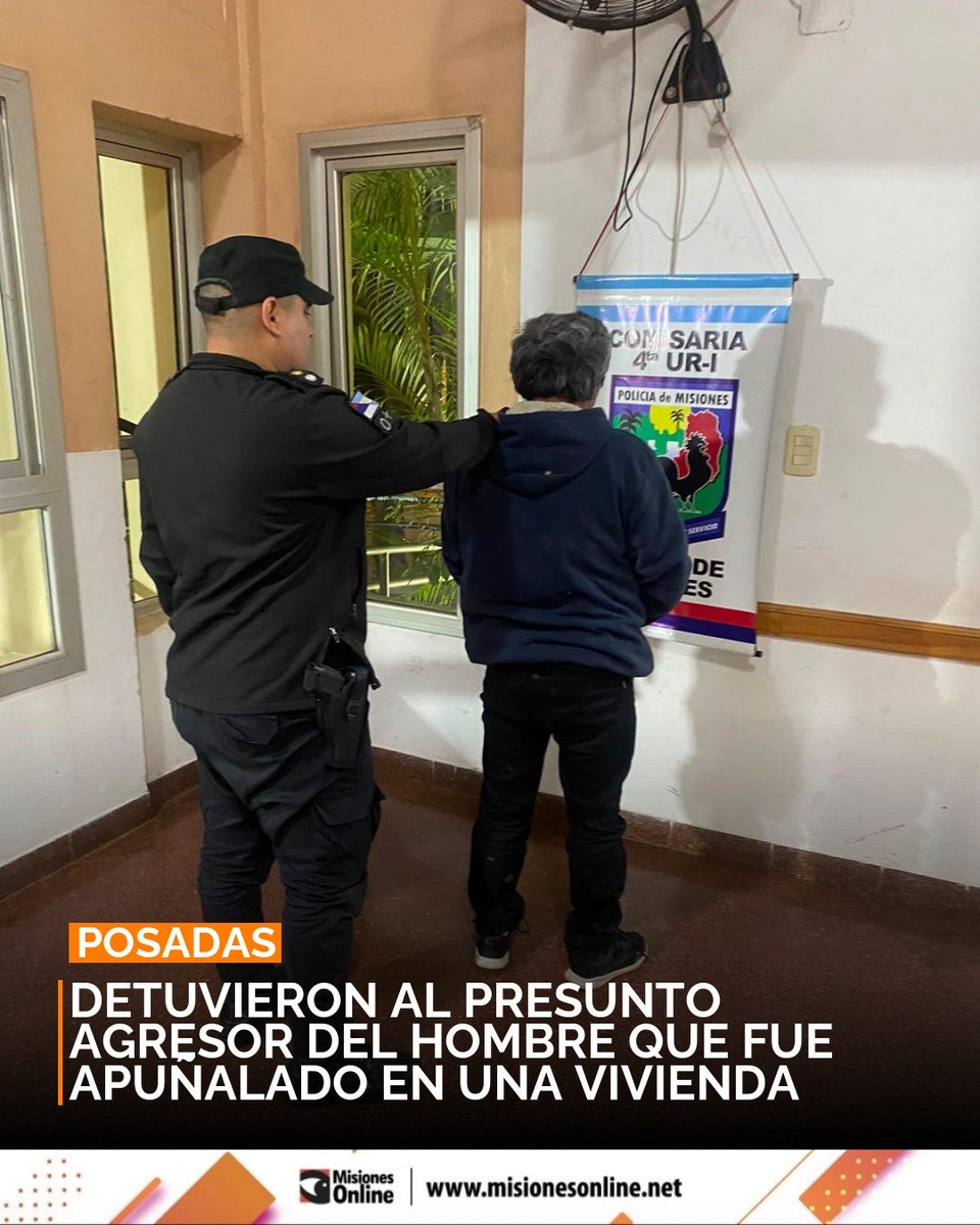 misionesonline's tweet photo. Detenido el presunto agresor del hombre apuñalado en Posadas. La Policía arrestó a un sospechoso de 53 años tras un operativo. La víctima, de 49 años, ingresó herida al Hospital Escuela. 🚨
https://t.co/od2xZZoexS
#Posadas #Policial #Detencion https://t.co/vGgH04QtHy