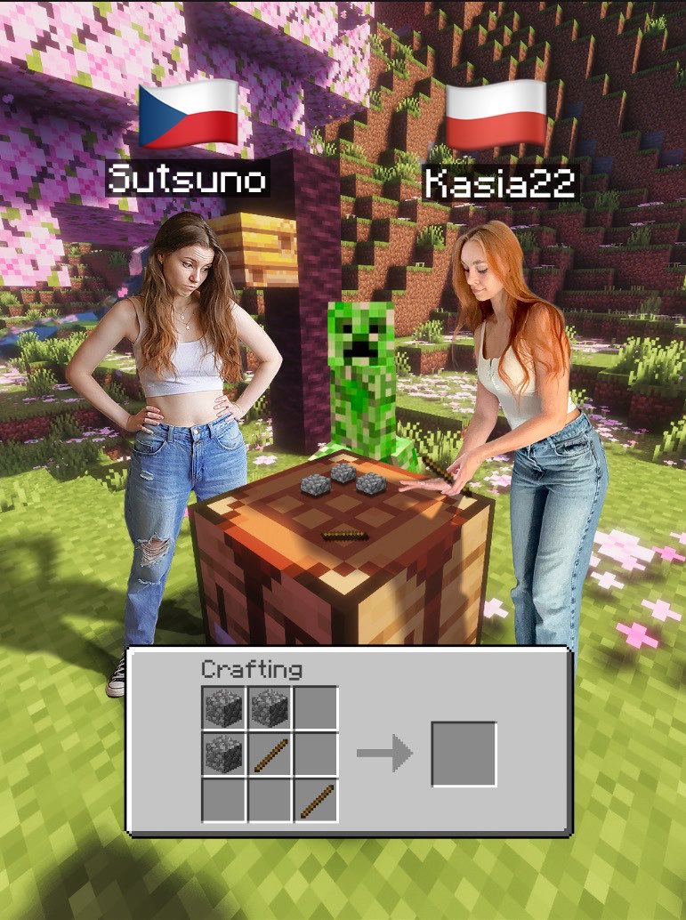 KasiaDwaDwa's tweet photo. Polsko-czeski 🇵🇱🇨🇿 Minecraft okazał się super banger contentem, więc robimy z tego serię streamów. Następne granie w czwartek!! Obserwujcie Twitcha, żeby nie przegapić kolejnych streamów: Kasia_22 https://t.co/Gzj3GncX9F