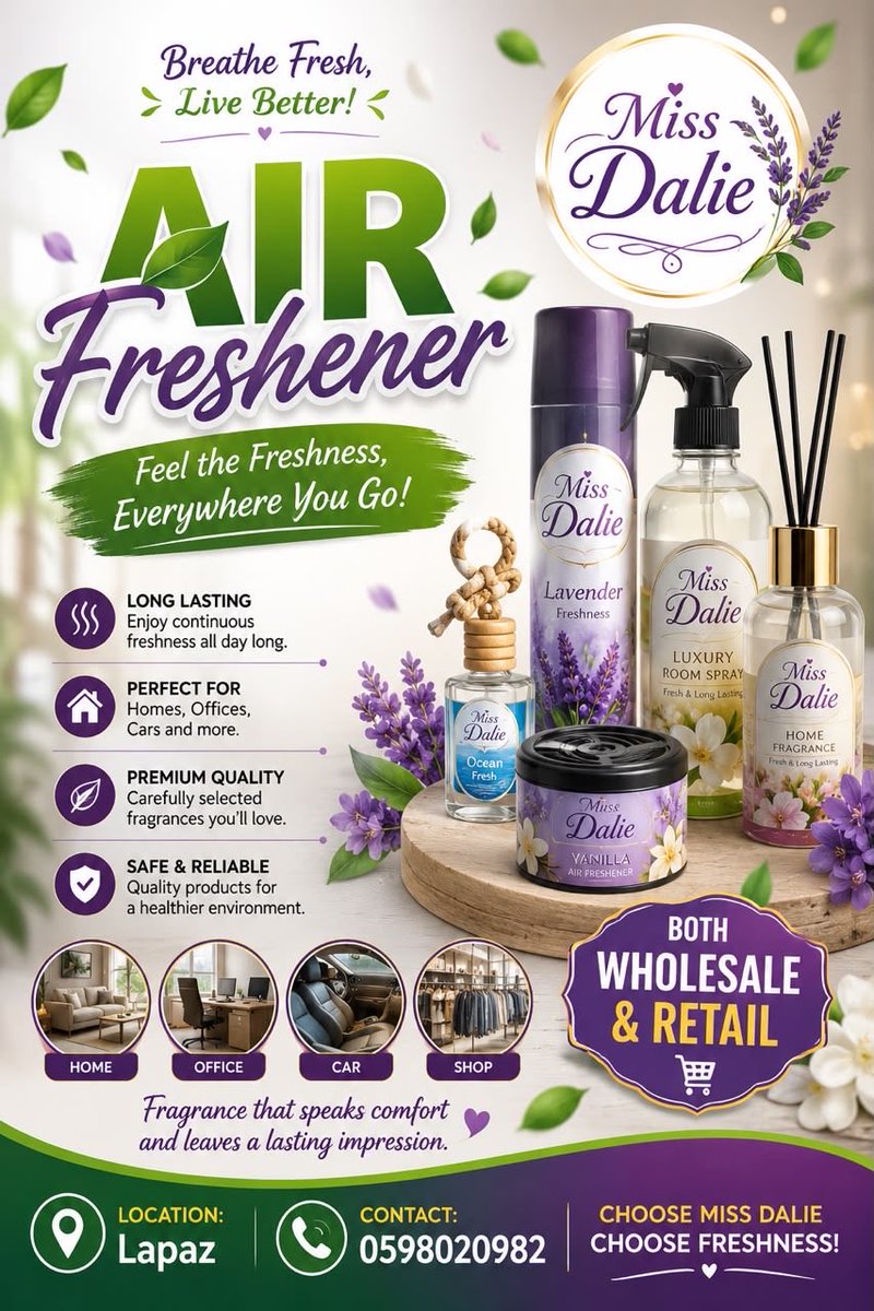 FSemagbey's tweet photo. Miss DALIE Air  Freshener Best and Affordable https://t.co/6gMKVTdqz1