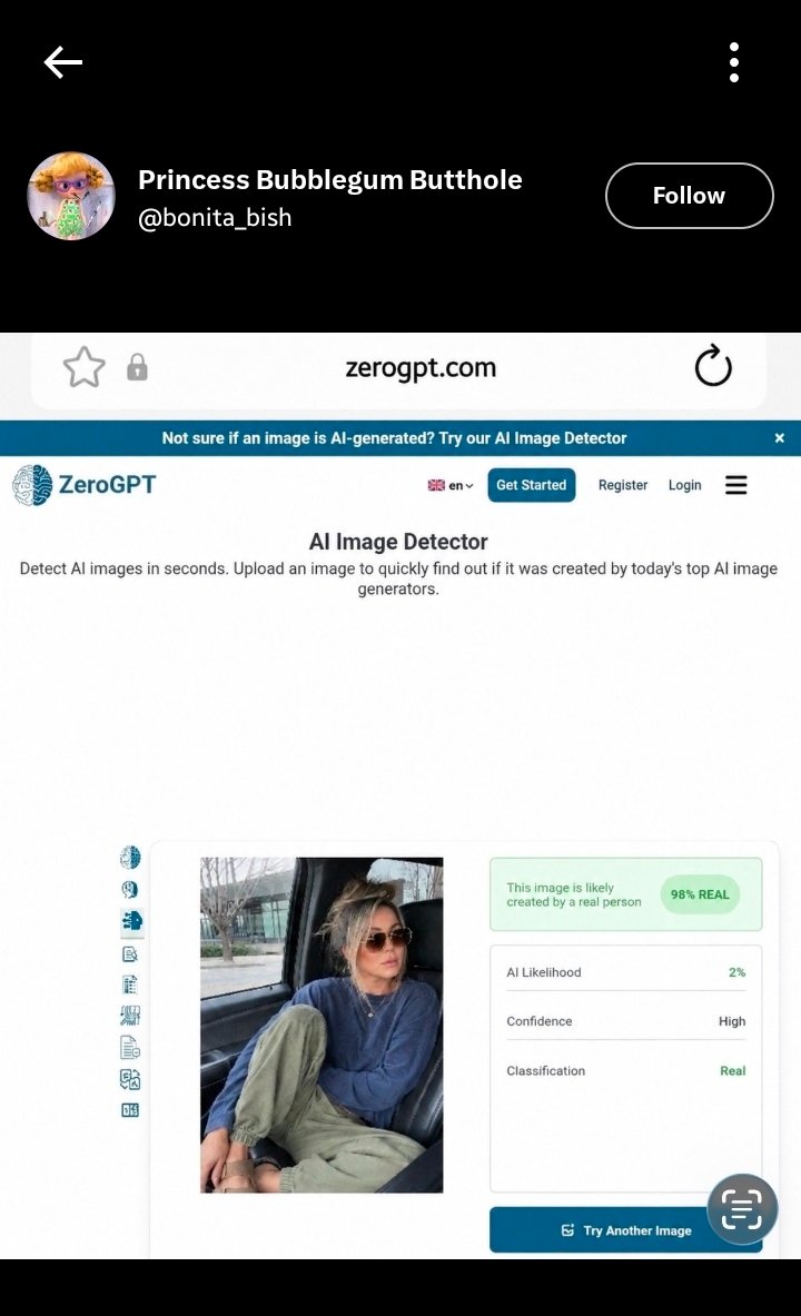 antibullying77's tweet photo. I'm still 😂 how she photoshopped the true result of the app @ZeroGpt and calls it inaccurate. Sure, sure, she posted the photoshopped screenshot from one of her multiple attack accounts, but it's her, the crowned Valtrex queen, not Valyrian. https://t.co/1iItaxlCnc