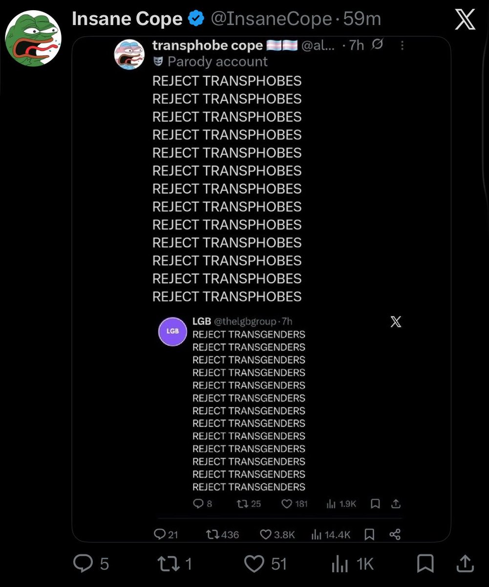 alleyrat0's tweet photo. I REPEAT 
REJECT TRANSPHOBES
REJECT TRANSPHOBES
REJECT TRANSPHOBES
REJECT TRANSPHOBES
REJECT TRANSPHOBES
REJECT TRANSPHOBES https://t.co/oGAzrtnmPm