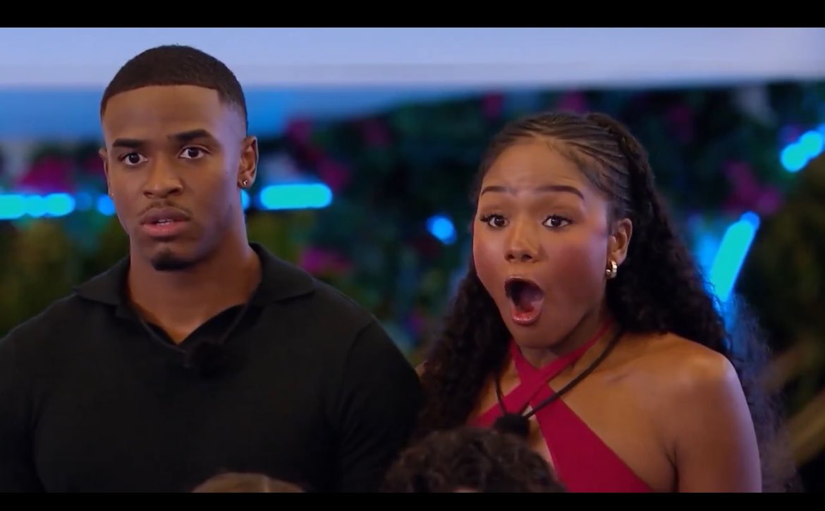 princesxjulie's tweet photo. Thank you all for voting KC and Titi😭, my top four couple🖤

KC didn’t believe it😂

#LoveIslandUSA https://t.co/hMp0gbCnl9