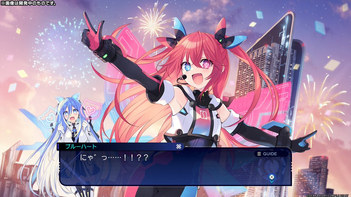 NepCompileHeart's tweet photo. スライヌ平社員ぬら。
超新時空ゲイム ネプテューヌ∞（アンリミテッド）でスクショを撮ってきたぬら‼

「にゃ"っ……！！？？」

ブルーハートとレッドハート、二人ともかわいいぬら～

🔽#ネプアンリミテッド 公式サイトはここぬら
https://t.co/D4yCz6mI75 https://t.co/0Uk9F6VYEf